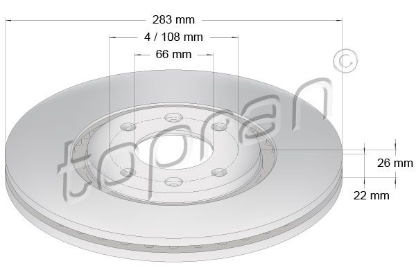 Tarcza hamulcowa TOPRAN 720 245
