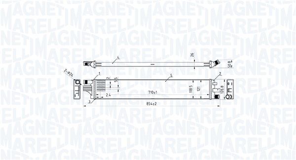 Chłodnica, układ chłodzenia silnika MAGNETI MARELLI 350213221200