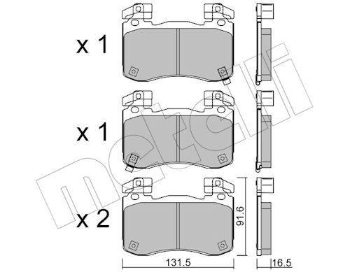 set placute frana,frana disc METELLI 22-1306-0