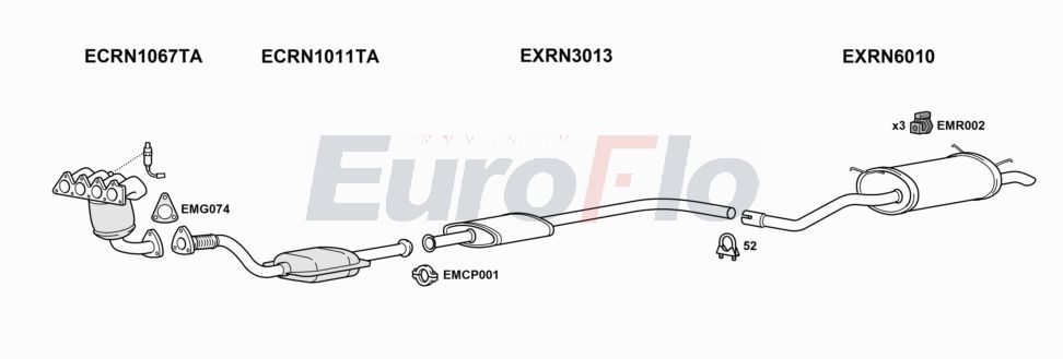 Układ wydechowy EUROFLO RNSCE146001B
