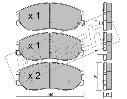 Zestaw klocków hamulcowych, hamulce tarczowe FRI.TECH. 649.0