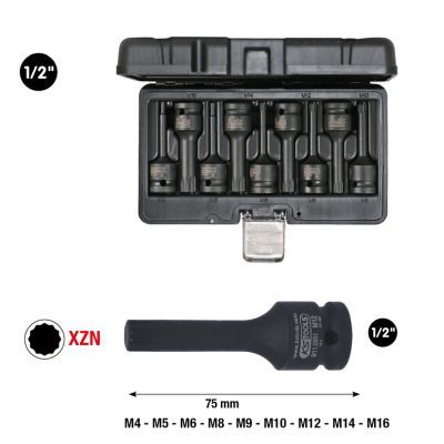 Set capete chei tubulare impact KS TOOLS 911.0944