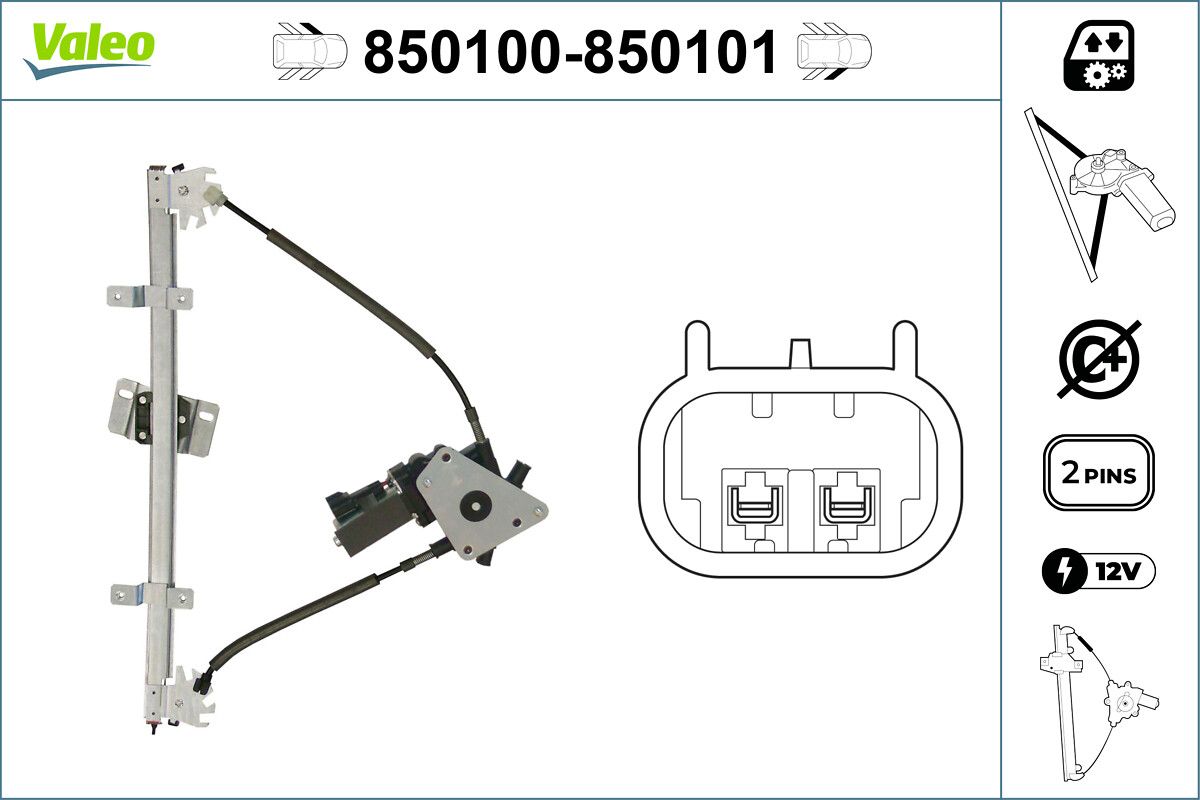 Mecanism actionare geam VALEO 850101