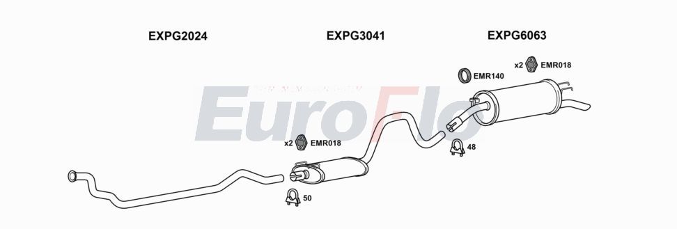 Układ wydechowy EUROFLO PG50525D3001A00