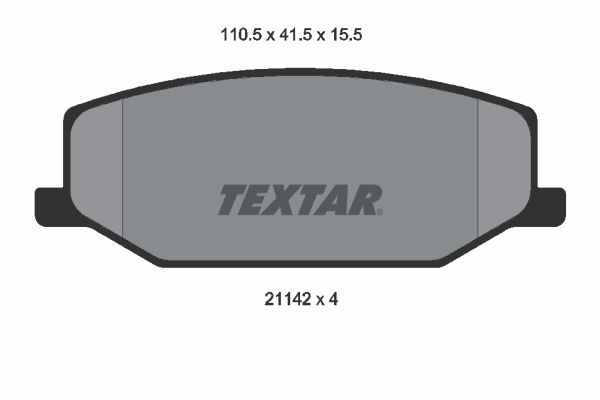 Sada brzdových platničiek kotúčovej brzdy TEXTAR 2114202