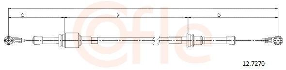 Tažné lanko, ruční převodovka COFLE 12.7270