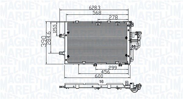 Kondenzátor klimatizácie MAGNETI MARELLI 350203891000