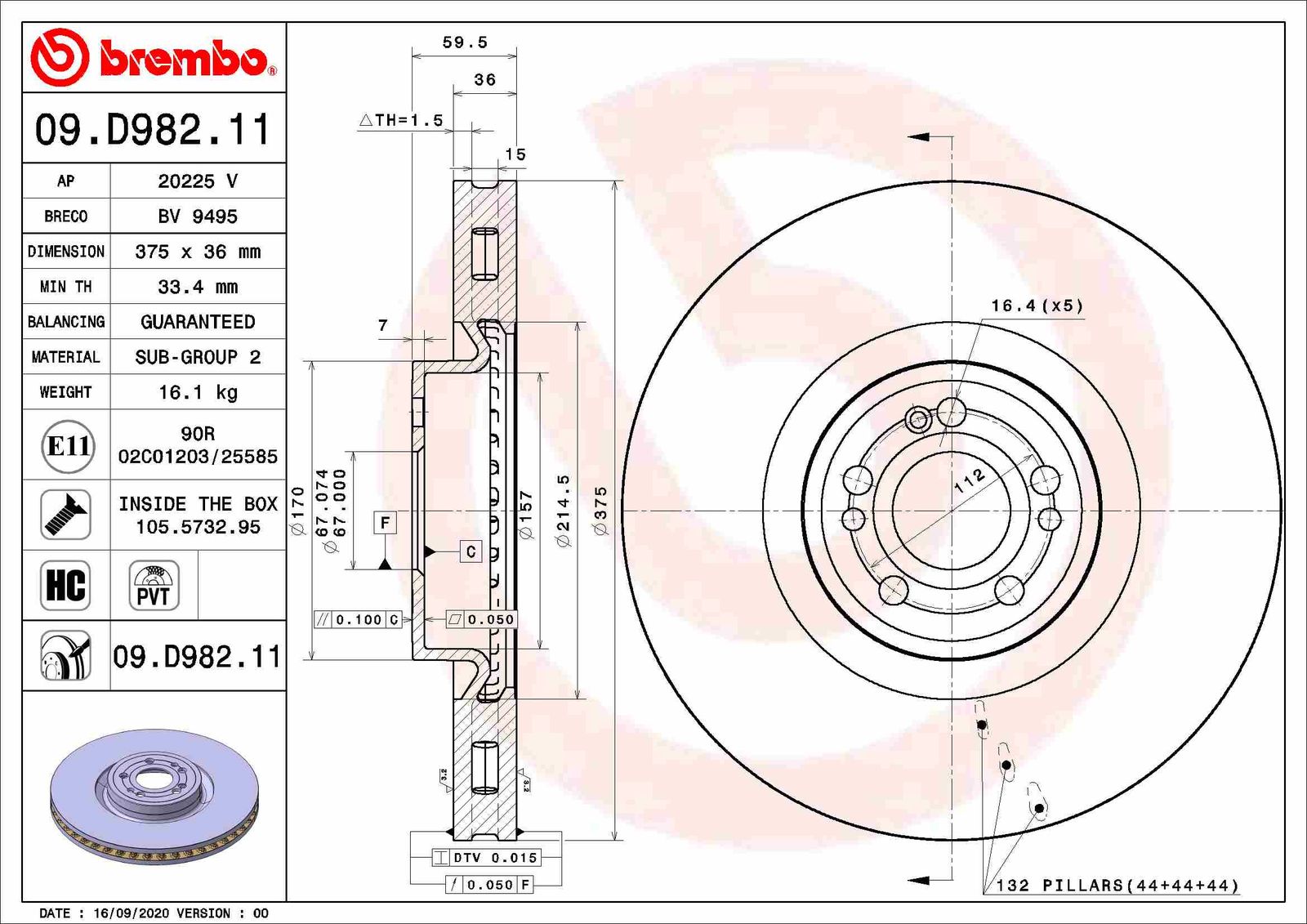 Tarcza hamulcowa AP 20225 V