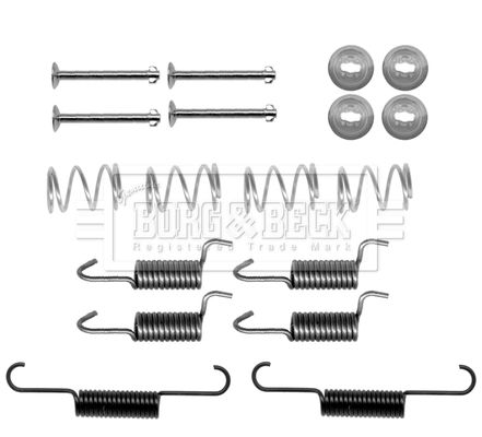 Zestaw akcesoriów, szczęki hamulcowe hamulca postojowego BORG & BECK BBK6236
