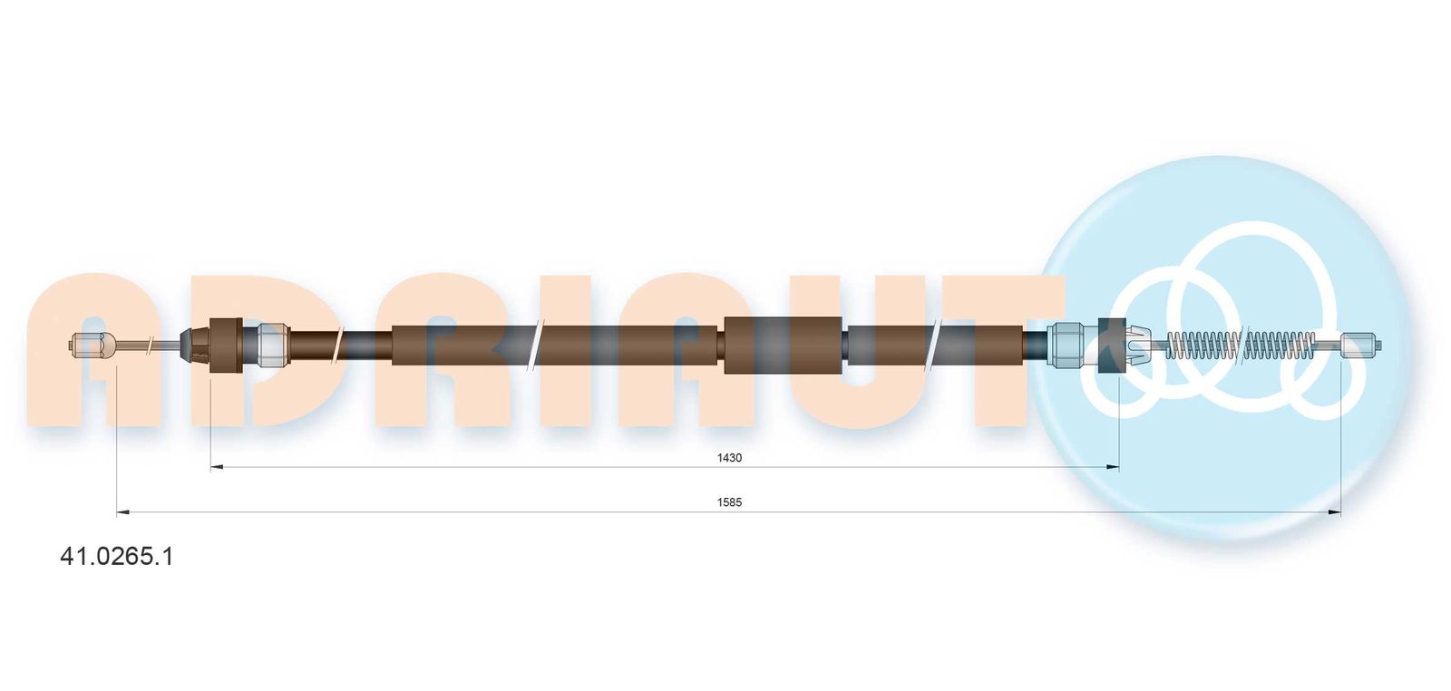 Cablu, frana de parcare ADRIAUTO 41.0265.1