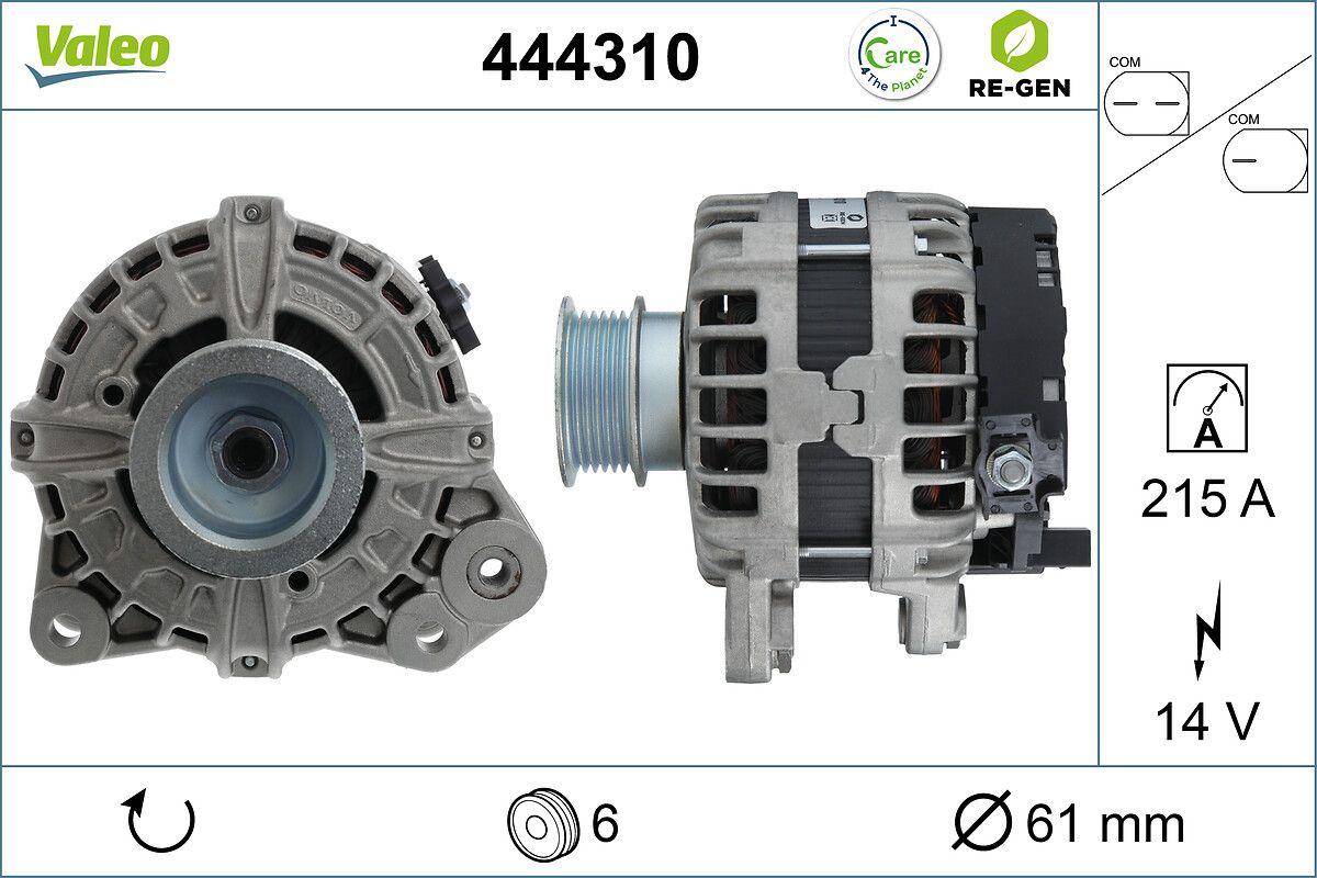Generator / Alternator VALEO RE-GEN REMANUFACTURED 444310