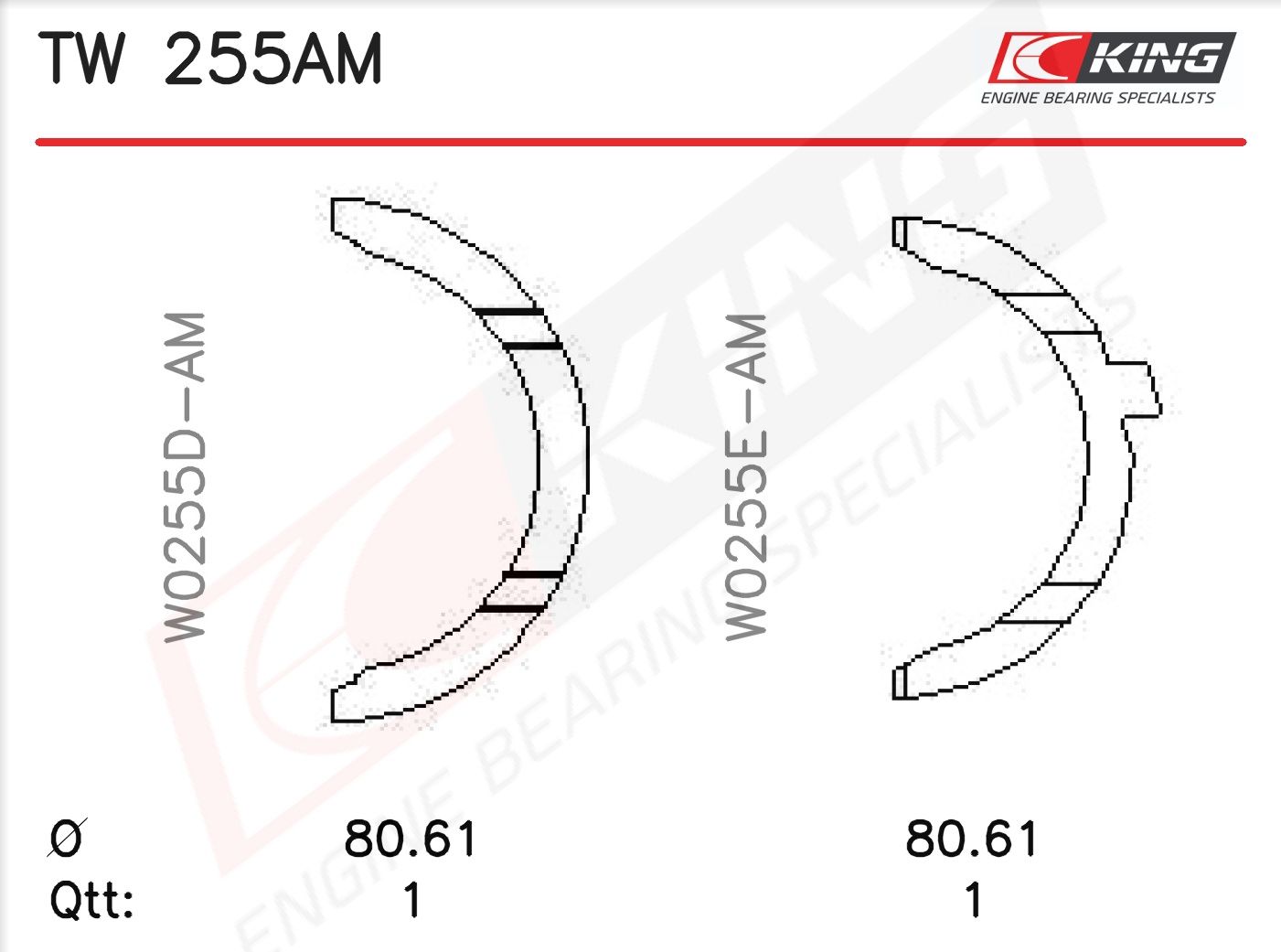 Set saiba de presiune, arbore cotit KING TW 255AM