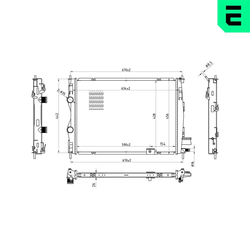 Radiator, racire motor ERA 673597