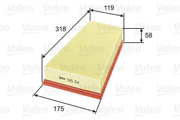 Vzduchový filtr VALEO 585164