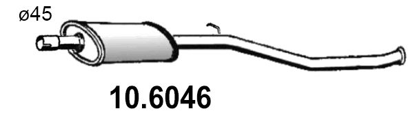 Tłumik środkowy ASSO 10.6046