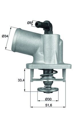 Termostat, chladivo MAHLE TI 55 92D