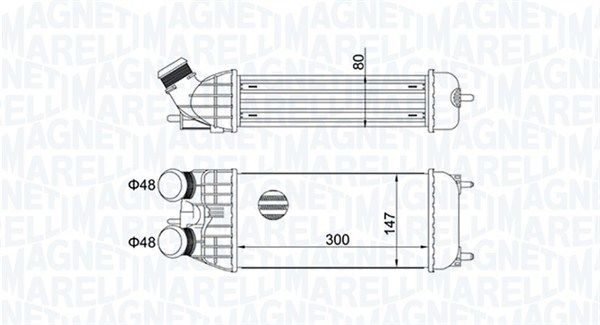 Chłodnica powietrza doładowującego MAGNETI MARELLI 351319204470