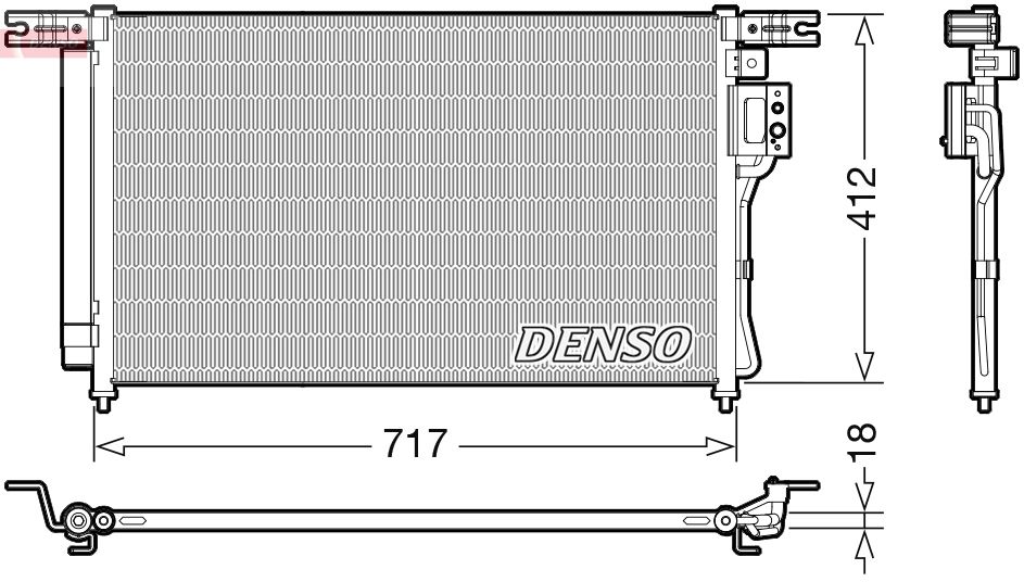 Kondenzátor, klimatizace DENSO DCN41008
