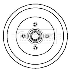 Bęben hamulcowy BORG & BECK BBR7066