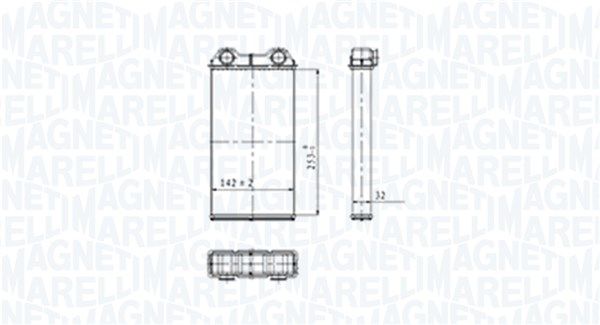 Wymiennik ciepła, ogrzewanie wnętrza MAGNETI MARELLI 350218439000