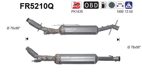 Filtr sadzy / filtr cząstek stałych, układ wydechowy AS FR5210Q