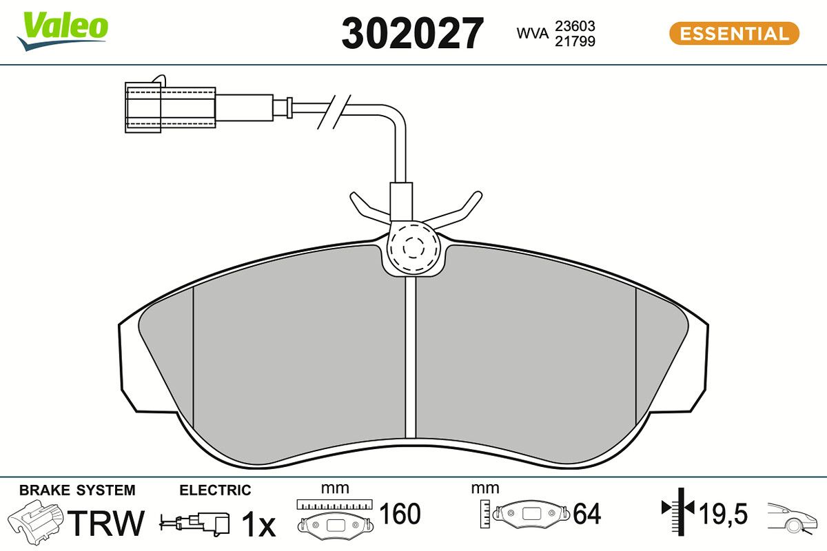 Комплект тормозных колодок, дисковый тормоз