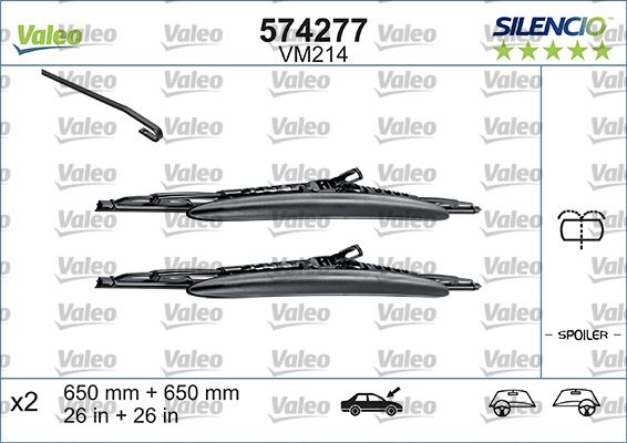 Valeo Silencio 650+650 mm VM214