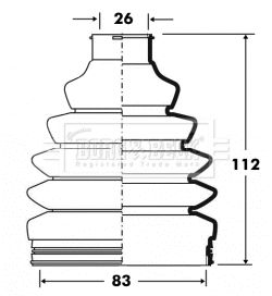 Zestaw osłon, wał napędowy BORG & BECK BCB6080