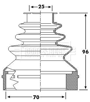 Zestaw osłon, wał napędowy BORG & BECK BCB6237