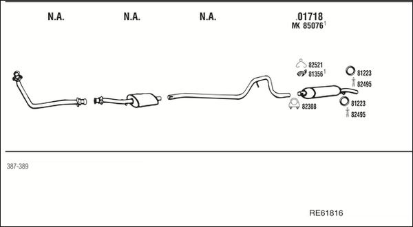 Układ wydechowy WALKER RE61816