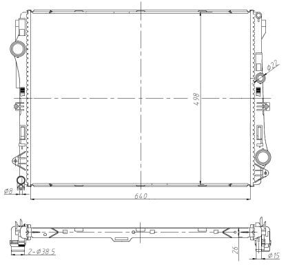 Chladič, chlazení motoru NRF 50041