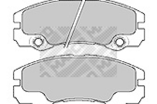 Zestaw klocków hamulcowych, hamulce tarczowe MAPCO 6585