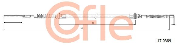 Cięgło, hamulec postojowy COFLE 17.0389