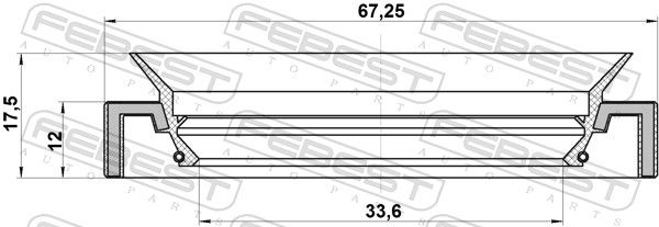 Levně Těsnicí kroužek hřídele, kloubová hřídel FEBEST 95HAY-35671017R