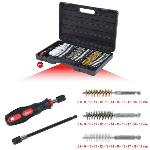 Levně Čistící štětce-sada KS TOOLS 340.0010