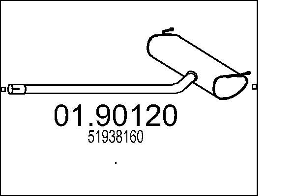 Zadní tlumič výfuku MTS 01.90120