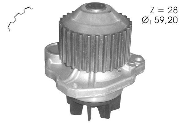 Pompe à eau, refroidissement du moteur