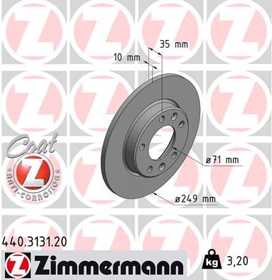 Brzdový kotúč ZIMMERMANN 440.3131.20