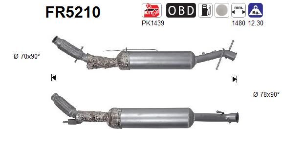 Filtr sadzy / filtr cząstek stałych, układ wydechowy AS FR5210