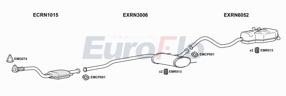 Układ wydechowy EUROFLO RNLAG19D3004