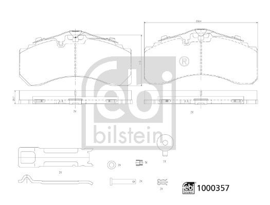 set placute frana,frana disc FEBI BILSTEIN 1000357