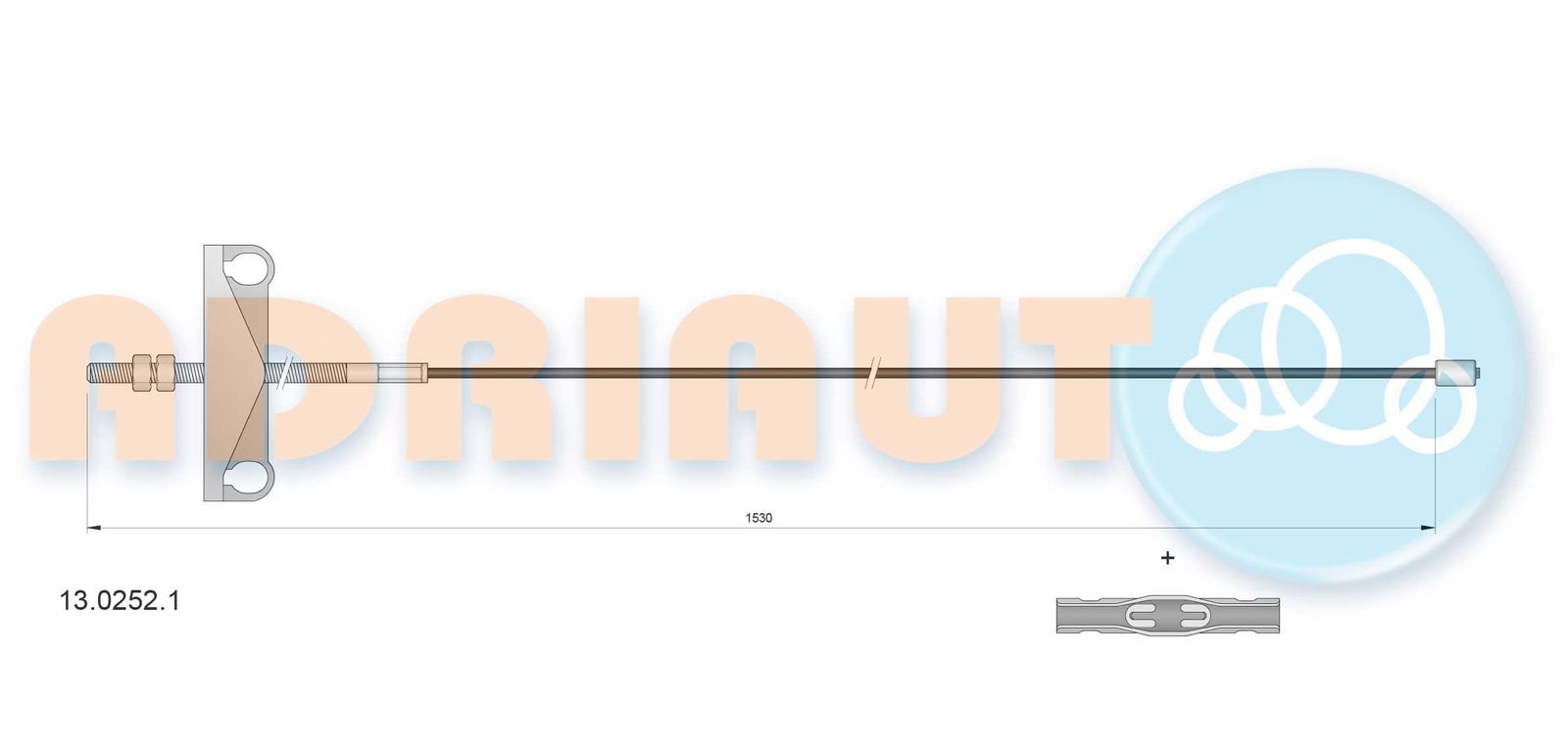 Cablu, frana de parcare ADRIAUTO 13.0252.1