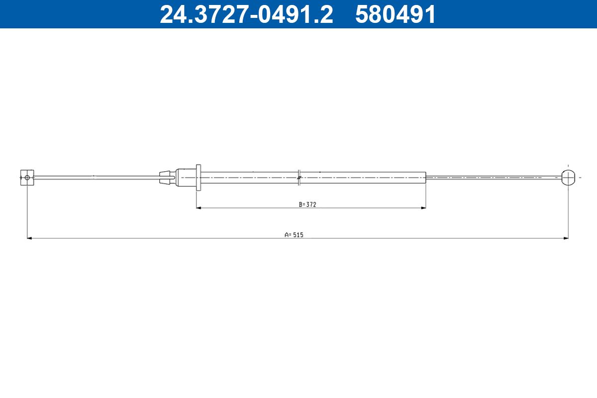 Ťažné lanko parkovacej brzdy ATE 24.3727-0491.2