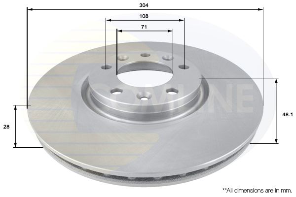 Tarcza hamulcowa COMLINE ADC2711V