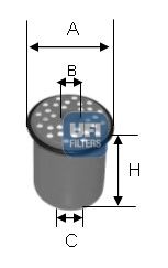 Filtr paliwa UFI 24.389.00