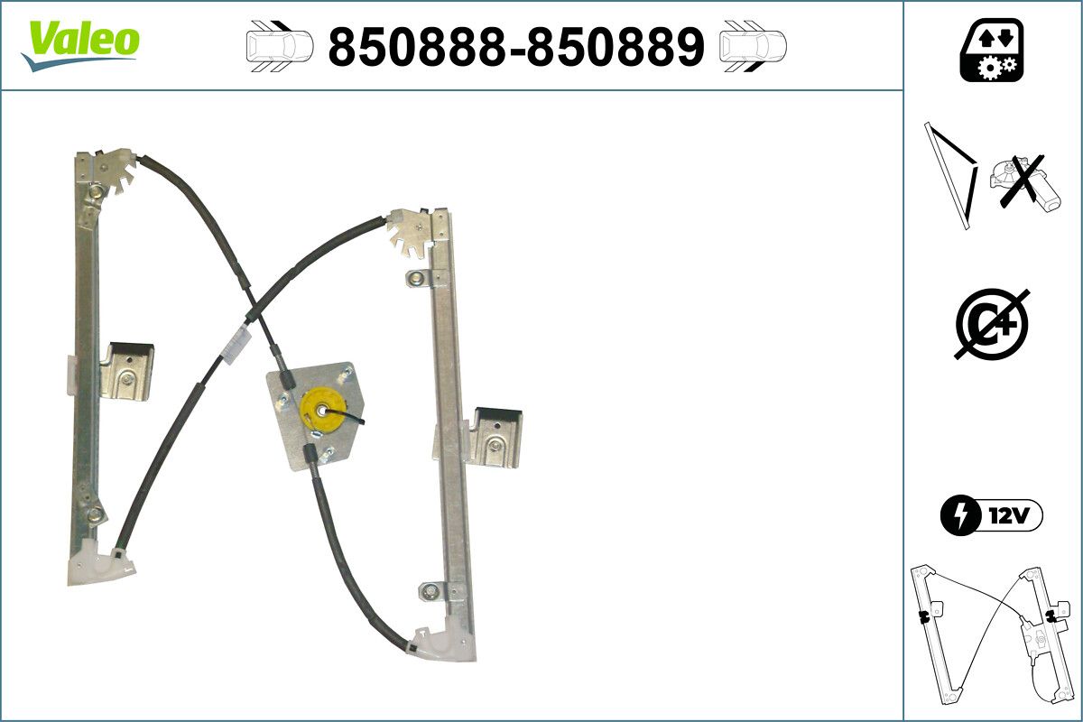 Mecanism actionare geam VALEO 850889