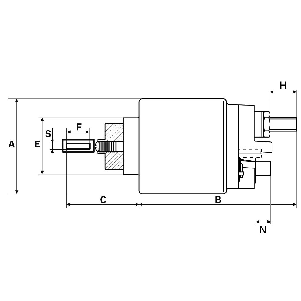 Solenoid, electromotor HC-Cargo F 032 335 050