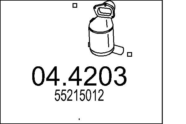 Katalizator MTS 55215012