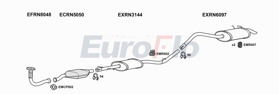 Układ wydechowy EUROFLO RNKAN19D7008D