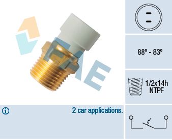 Teplotný spínač ventilátora chladenia FAE 36499